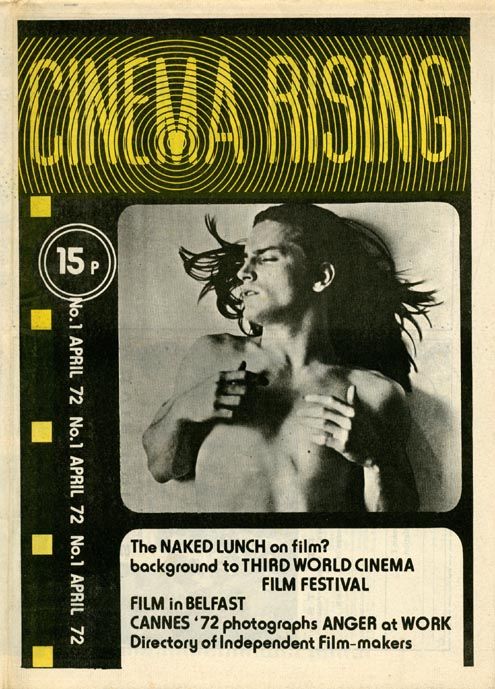 CINEMA RISING magazine side cover Issue 1 April 1972
